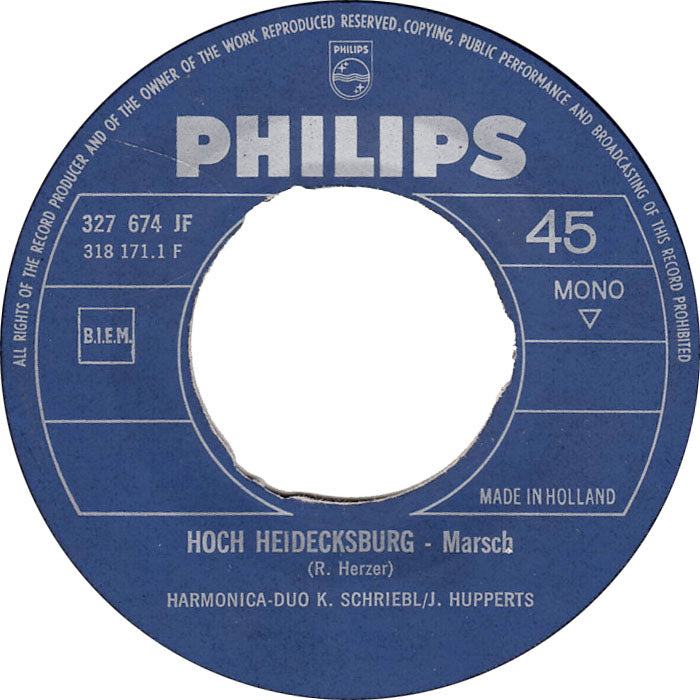 Harmonica Duo K. Schriebl / J. Hupperts - Hoch Heidecksburg Vinyl Singles Vinyl Goed / Hoes Generic
