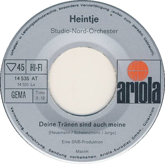 Heintje - Deine Tränen Sind Auch Meine