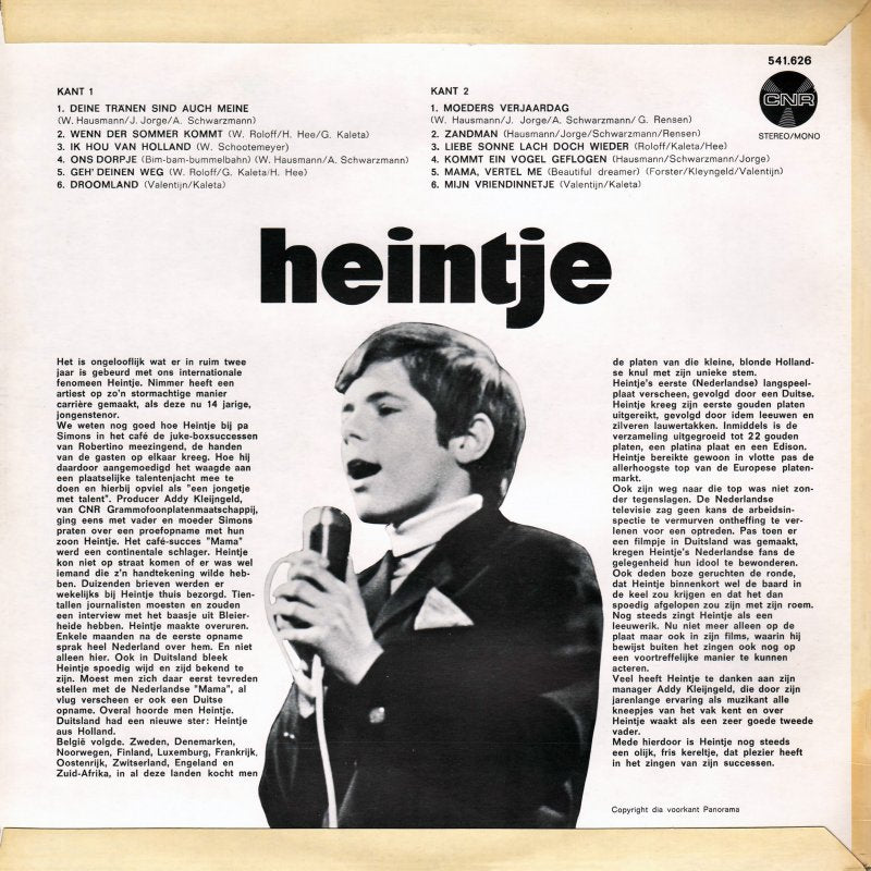 Heintje - Hits Van Heintje (LP) 40705 Vinyl LP VINYLSINGELS.NL