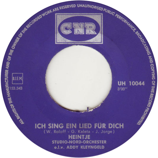 Heintje - Ich Sing' Ein Lied Für Dich Vinyl Singles Vinyl Goed / Hoes Generic