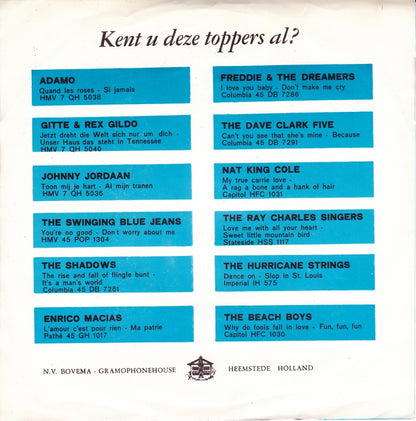 Henk Elsink - Piano-An Vinyl Singles Vinyl Very Good (VG) <br> Hoes Good Plus (G+)