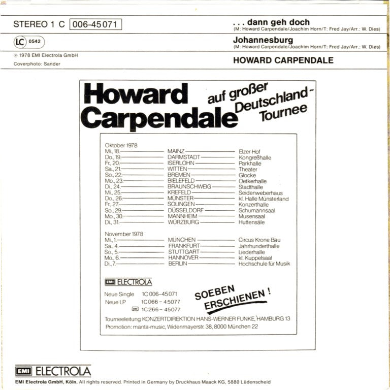 Howard Carpendale - ...Dann Geh Doch 52856