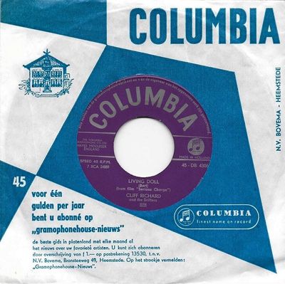 Cliff Richard & The Drifters - Living Doll Vinyl Singles Vinyl (VG) <br> Hoes Generic