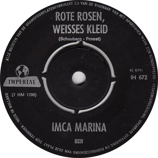 Imca Marina - Rote Rosen, Weisses Kleid 16330 Vinyl Singles Hoes: Generic