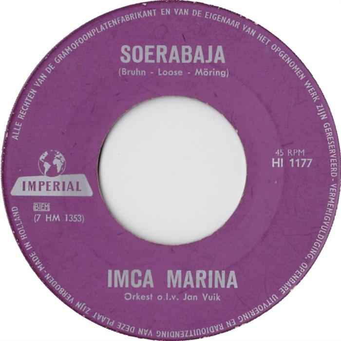 Imca Marina - Soerabaja (B-Keus) Vinyl Singles