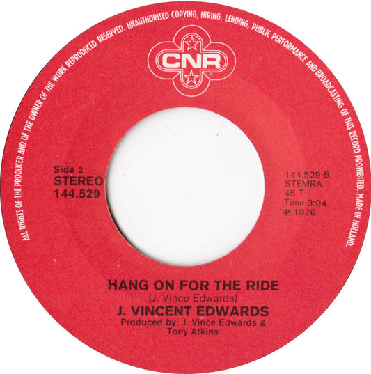 J. Vincent Edwards - Love Hit Me Vinyl Zeer Goed / Hoesje Generic "VINYLSINGLES.NL"