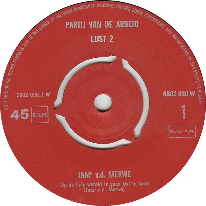 Jaap van de Merwe - Partij van de Arbeid Lijst 2