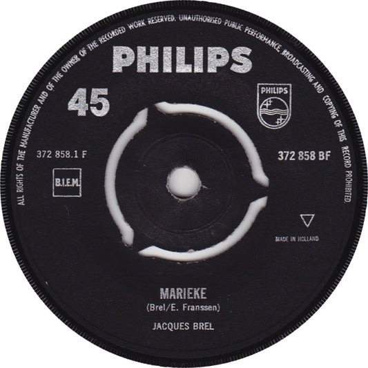 Jacques Brel - Marieke 33231 Vinyl Singles VINYLSINGLES.NL