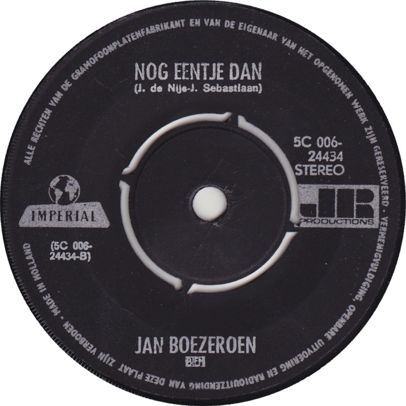 Jan Boezeroen - Ze Zeggen... Vinyl Singles Vinyl (VG) <br> Hoes Generic