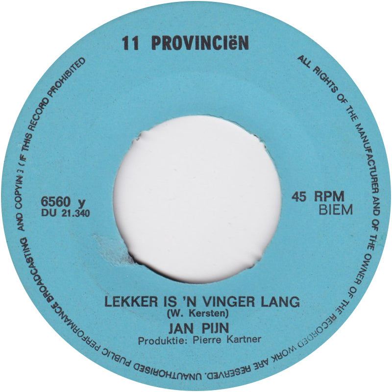 Jan Pijn - Lekker Is 'N Vinger Lang