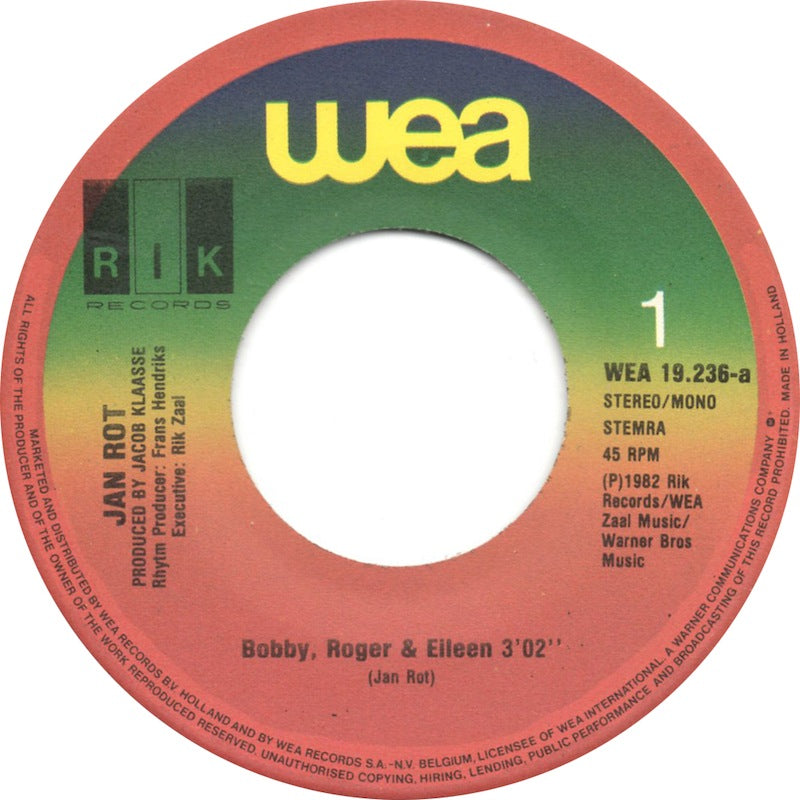 Jan Rot - Bobby, Roger & Eileen Vinyl Singles