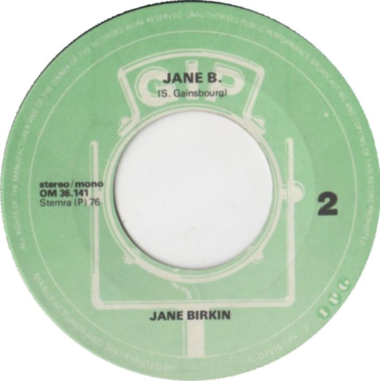 Jane Birkin - Je T'aime Moi Non Plus Vinyl Singles Vinyl Zeer Goed / Hoesje Generic "VINYLSINGLES.NL"