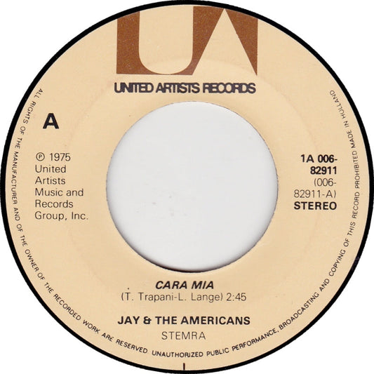 Jay & The Americans - Cara Mia 16233 Vinyl Singles Hoes: Generic