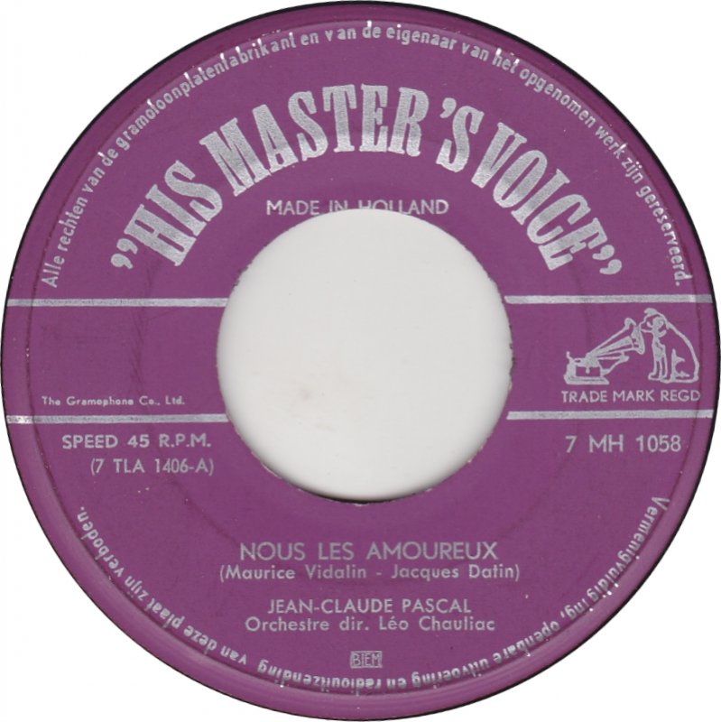 Jean-Claude Pascal - Nous Les Amoureux