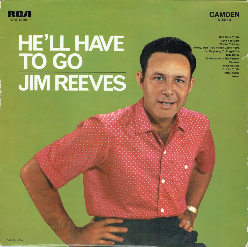 Jim Reeves - He'll Have To Go (LP) Vinyl LP Vinyl Very Good (VG) <br> Hoes Good Plus (G+)