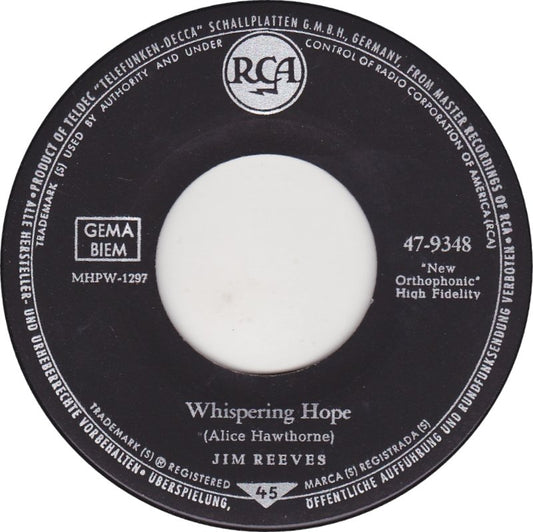 Jim Reeves - Whispering Hope 17419 Vinyl Singles VINYLSINGLES.NL