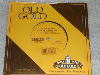 Johnny Bristol - Hang On In There Baby Vinyl Singles Vinyl Zeer Goed / Hoesje Goed "VINYLSINGLES.NL"