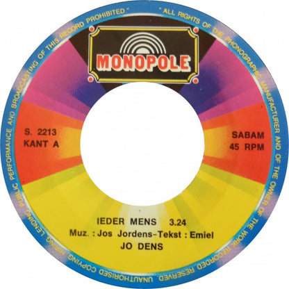 Jo Dens - Ieder Mens (B-Keus)