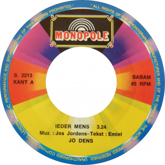 Jo Dens - Ieder Mens (B-Keus)