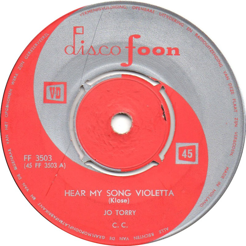 Jo Torry - Hear My Song Violetta 02701 Vinyl Singles Goede Staat