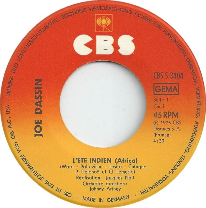 Joe Dassin - L'Ete Indien (Africa)