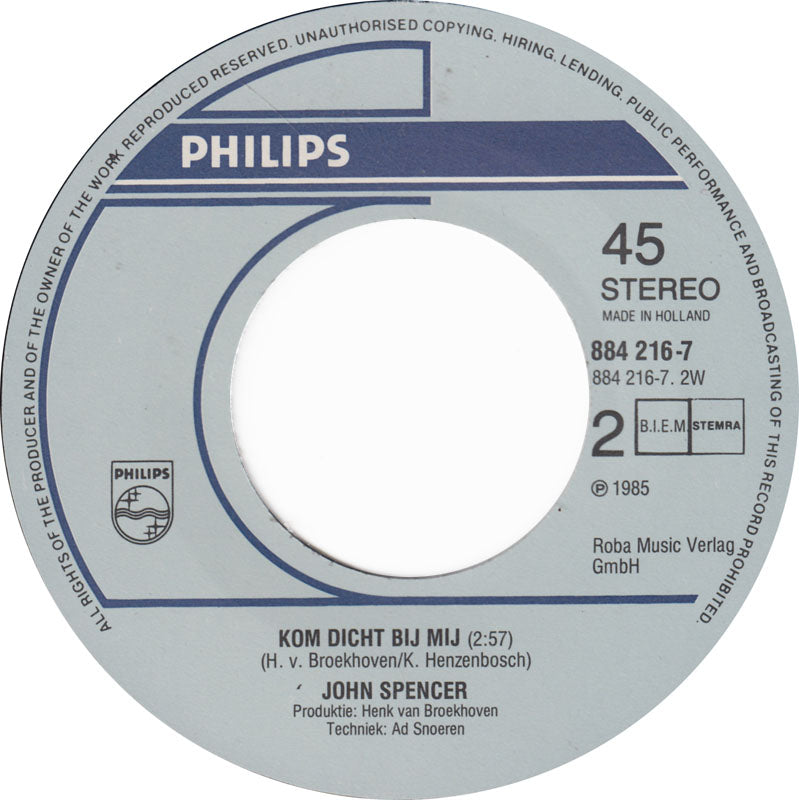 John Spencer - Alle Meisjes Willen Kussen
