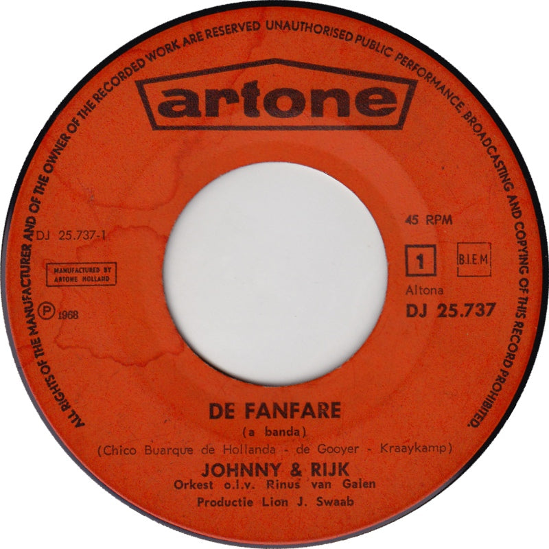 Johnny & Rijk - Ouwe Taaie Jippie Jee Vinyl Singles Vinyl Very Good (VG) <br> Hoes Generic