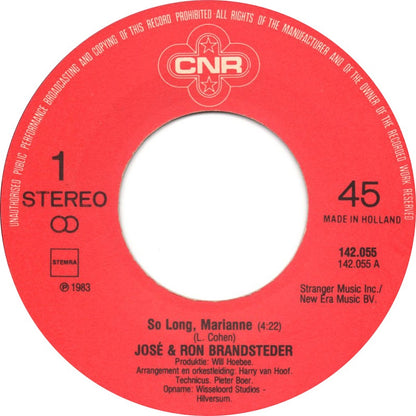 José & Ron Brandsteder - So Long, Marianne
