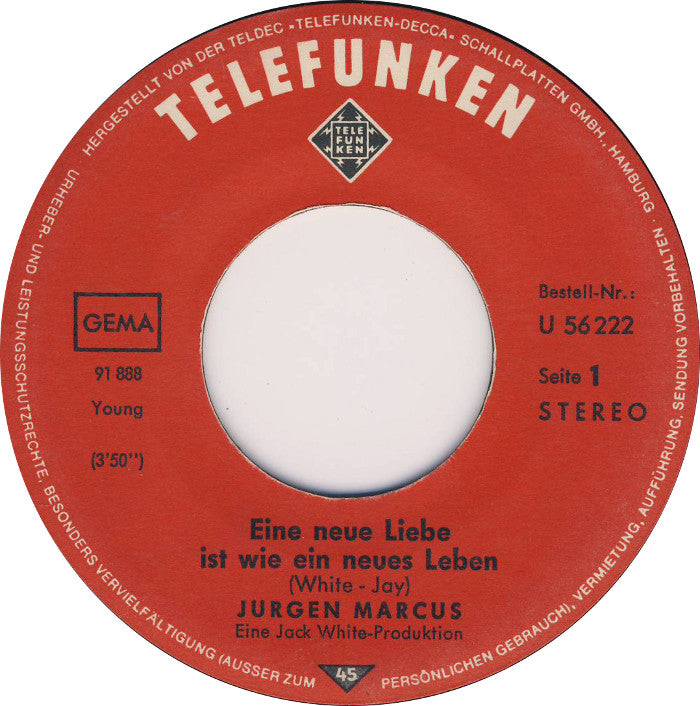 Jurgen Marcus - Eine Neue Liebe Ist Wie Ein Neues Leben