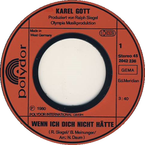 Karel Gott - Wenn Ich Dich Nicht Hätte
