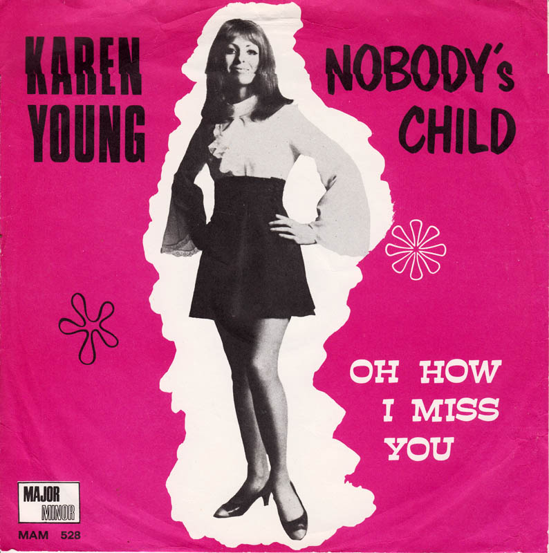 Karen Young - Nobody's Child Vinyl Singles Vinyl Very Good (VG) <br> Hoes Good Plus (G+)