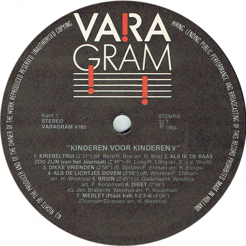 Kinderen voor Kinderen - Kinderen Voor Kinderen 5 (LP) 49031 Vinyl LP Goede Staat