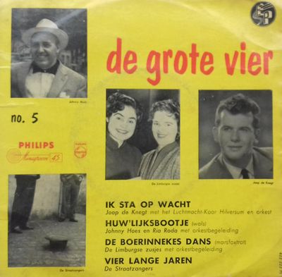 Various - De Grote Vier No. 5 Vinyl Singles Vinyl Zeer Goed / Hoesje Goed "VINYLSINGLES.NL"