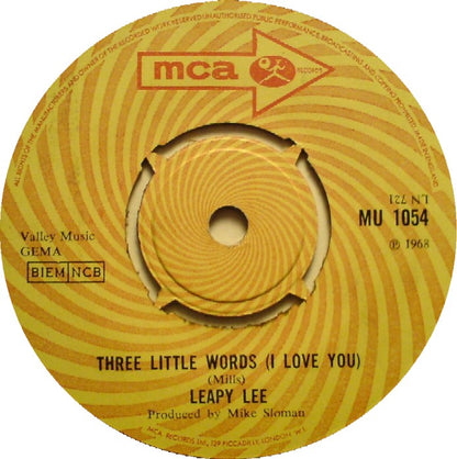 Leapy Lee - Here Comes The Rain Vinyl Singles EP Vinyl (VG) <br> Hoes Generic