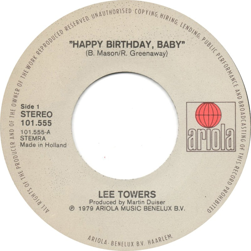 Lee Towers - Happy Birthday, Baby