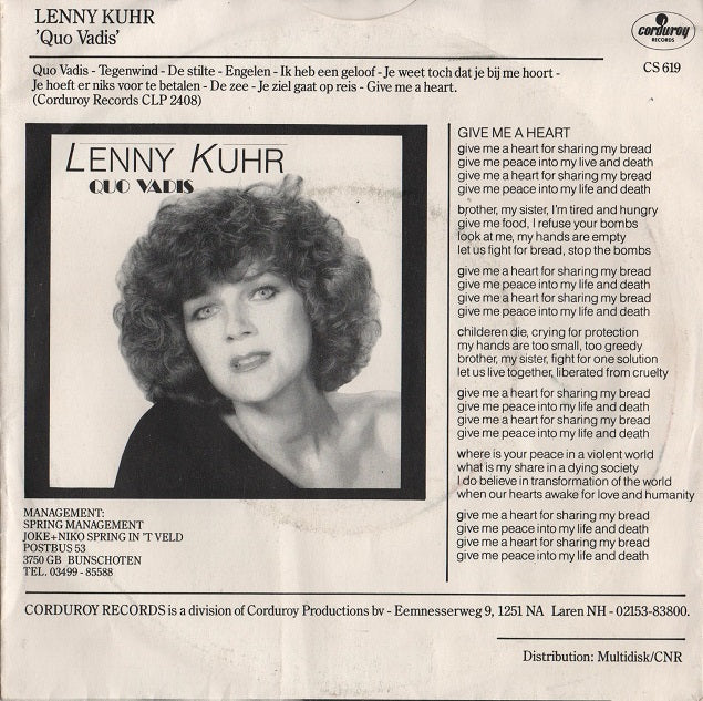 Lenny Kuhr - Give Me A Heart 18467 Vinyl Singles VINYLSINGLES.NL