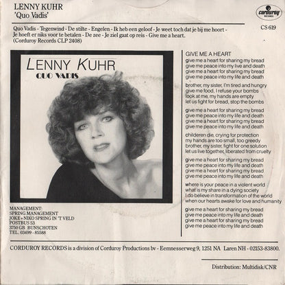 Lenny Kuhr - Give Me A Heart 18467 Vinyl Singles Goede Staat