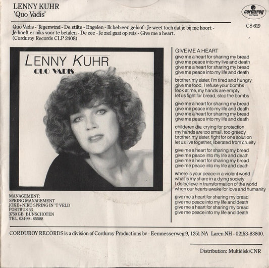 Lenny Kuhr - Give Me A Heart