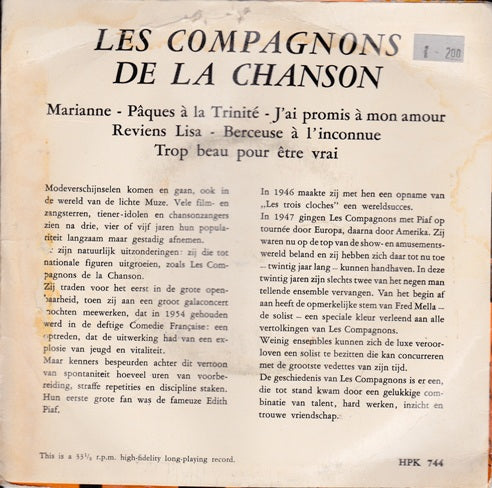 Les Compagnons De La Chanson - Marianne