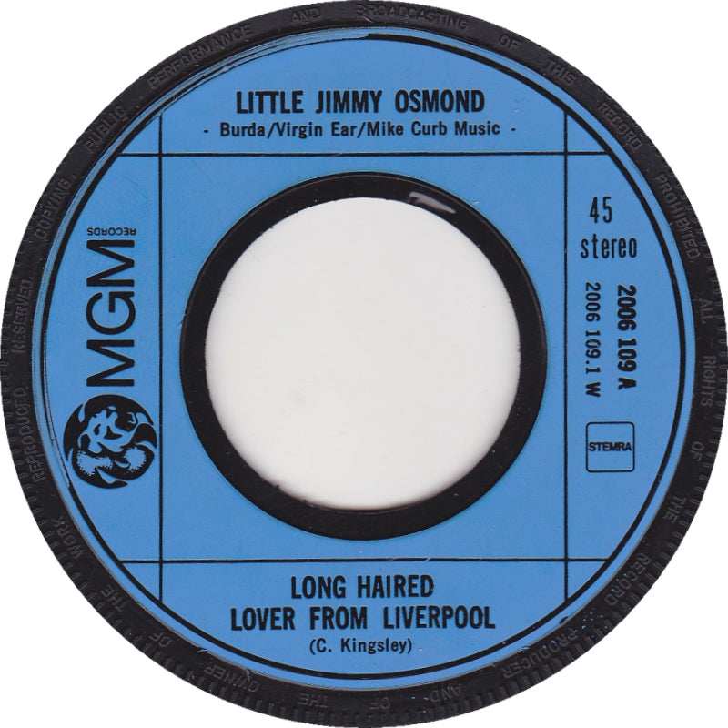 Jimmy Osmond - Long Haired Lover From Liverpool