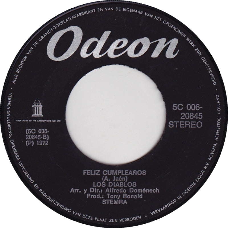 Los Diablos - Oh,Oh,July Vinyl Singles Vinyl Very Good (VG) <br> Hoes Generic