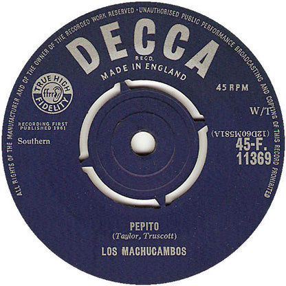 Los Machucambos - Pepito Vinyl Singles Vinyl Goed / Hoes Generic
