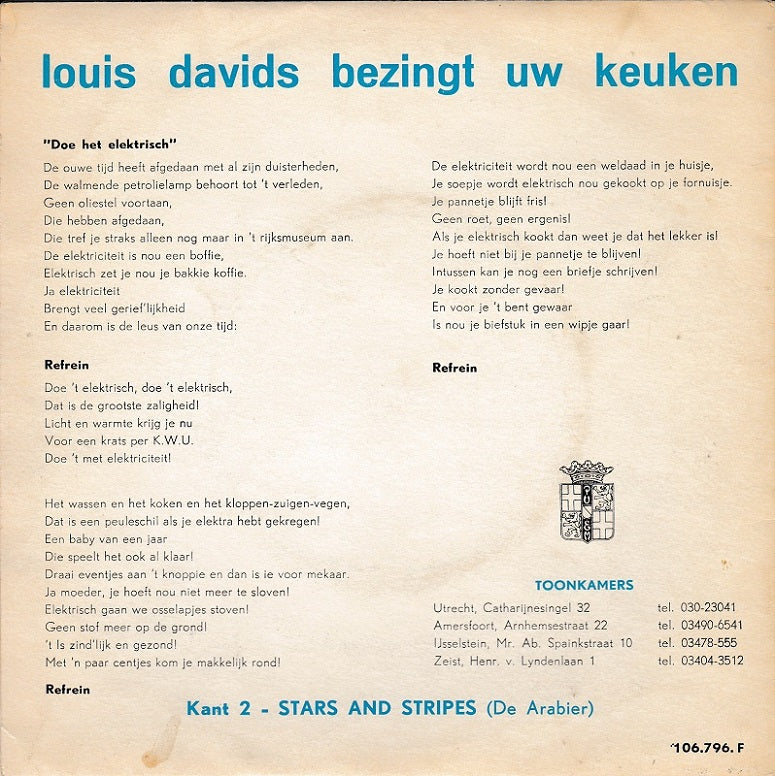 Louis Davids - Louis Davids Bezingt Uw Keuken