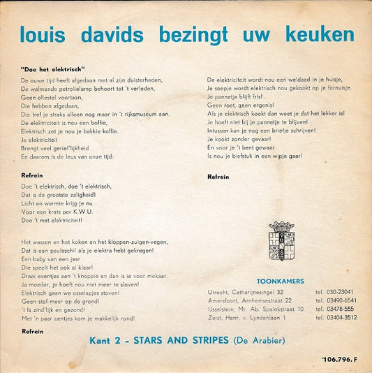 Louis Davids - Louis Davids Bezingt Uw Keuken