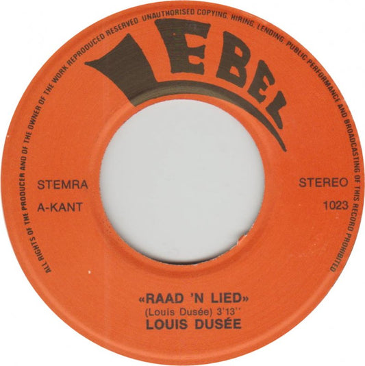 Louis Dusée - Raad 'n Lied 43343 Vinyl Singles Vinyl Zeer Goed / Hoesje Goed "VINYLSINGLES.NL"