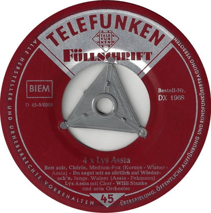 Lys Assia - * X Lys Assia Vinyl Singles Vinyl Very Good (VG) <br> Hoes Generic