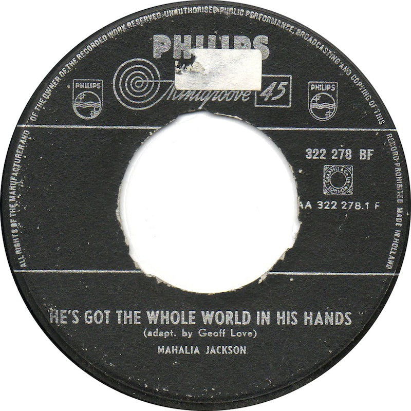 Mahalia Jackson - He's Got The Whole World In His Hands 04547 34423 Vinyl Singles VINYLSINGLES.NL