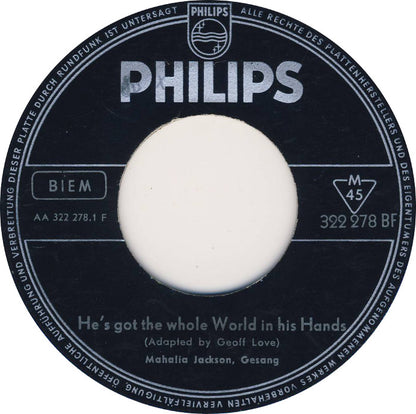 Mahalia Jackson - He's Got The Whole World In His Hands Vinyl Singles Vinyl Very Good (VG) <br> Hoes Generic