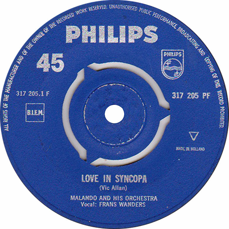 Malando And His Tango Orchestra - Love In Syncopa Vinyl Singles Vinyl Very Good (VG) <br> Hoes Generic