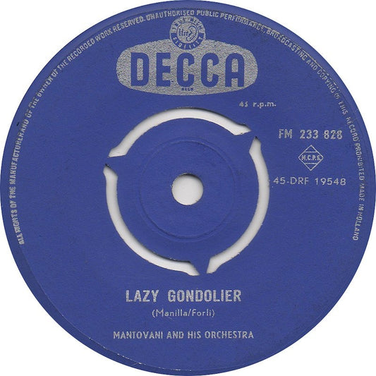 Mantovani And His Orchestra - Lonely Ballerina Vinyl Singles Vinyl Very Good (VG) <br> Hoes Generic